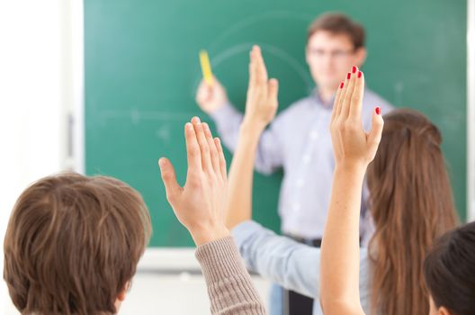 students in auditorium at lesson