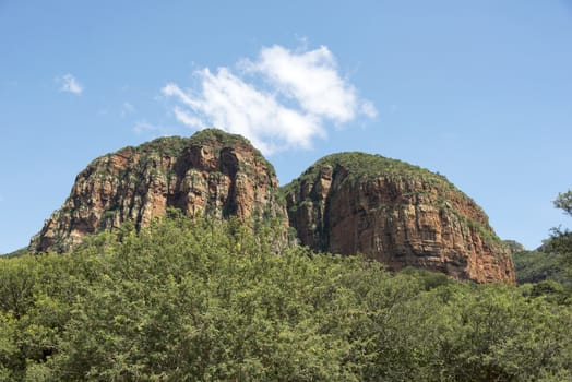 drakensberg in south africa near hoedspruit with clouds sky