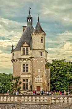 Marques Tower at the castle of Chenonceau in France, near Paris