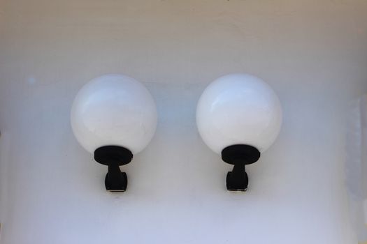 On two wall light decorative lamp shades with round