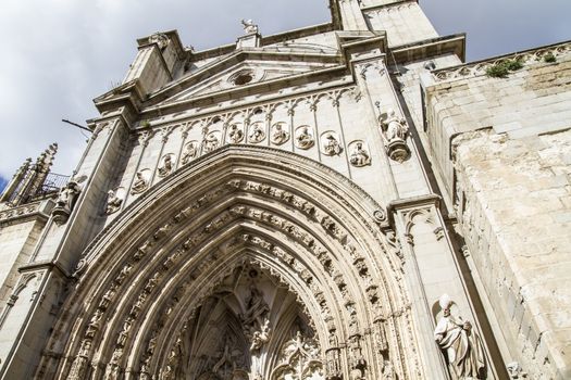 Toledo Cathedral facade, spanish church