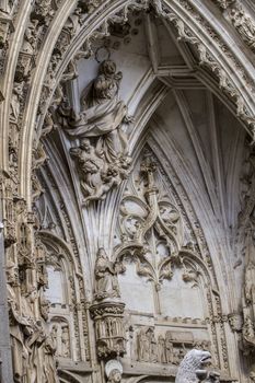 Toledo Cathedral facade, spanish church