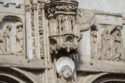 Toledo Cathedral facade, spanish church