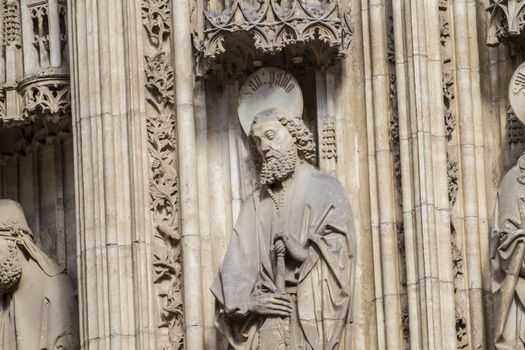 Toledo Cathedral facade, spanish church