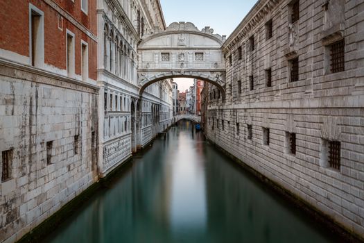 Bridge of Sighs and Doge's Palace in Venice, Italy