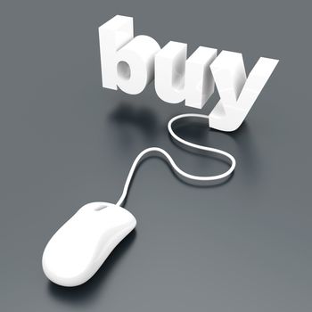 Buy online. 3D rendered Illustration. 