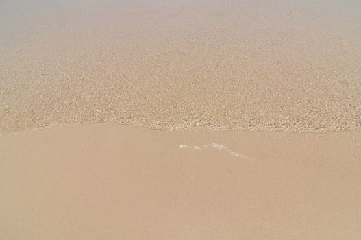 Soft wave of the sea on the sandy beach