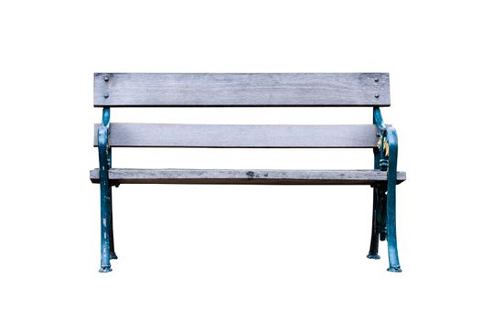 park bench isolated on white