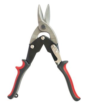 Metal shears. Isolated on the white background