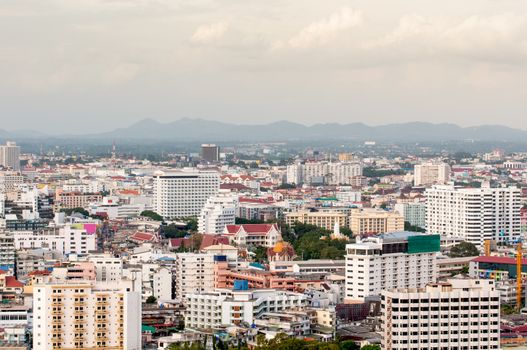 view edifice of pattaya city, of thailand