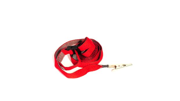 The red disposable  fabric wrist strap set, ESD
