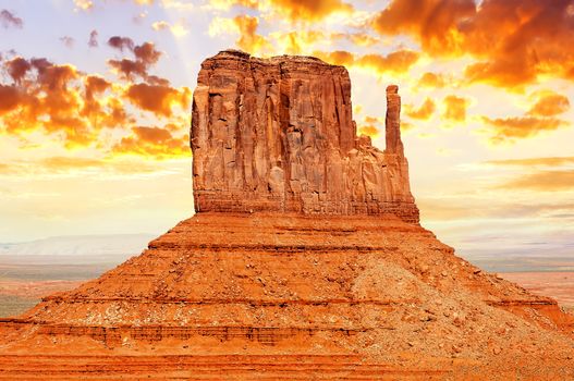 The unique landscape of Monument Valley, Utah, USA. 