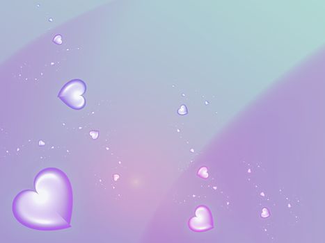 beautiful background with pink hearts