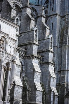 sophisticated stone structure in gothic style, background
