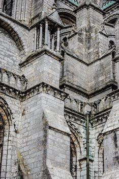 sophisticated stone structure in gothic style, background
