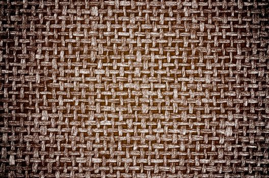 Background of Brown Textile Canvas closeup