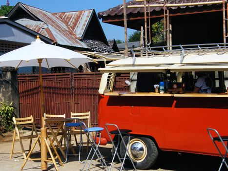 mini  bar that adapted from classic wolkwagen bus,Thailand