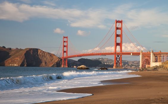 The Golden Gate Bridge in San Francisco bay
