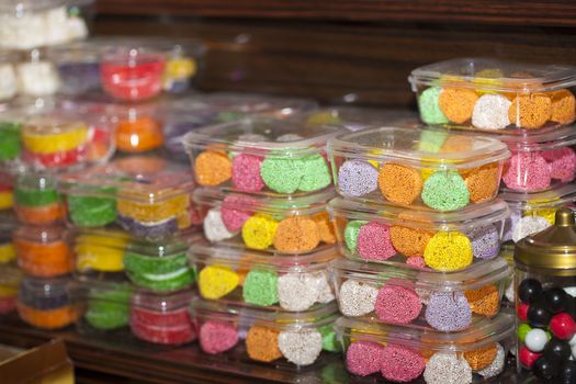 Sweet Candies in Candy Shop