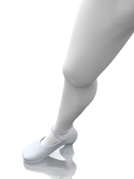 3D Illustration. A dancing Leg...
