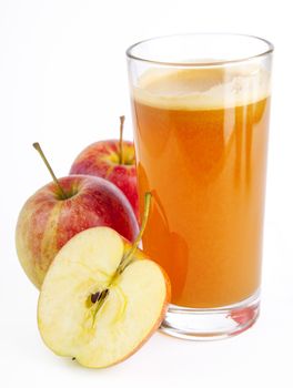 Refreshing Organic Apple Juice on a background