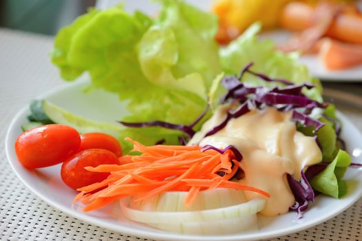 close up breakfast fresh salad