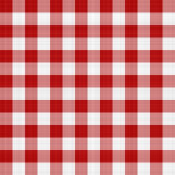 Red and white picnic table cloth pattern illustration that tiles seamlessly as a pattern.