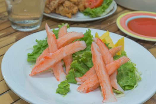 Imitation Alaska Crab Stick with, vegetables