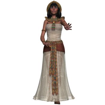 An Egyptian lady with traditional clothing from the Old Kingdom of Egypt.
