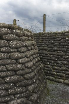 Word War I Trench in Flanders, near Diksmuide, called Dodengang in Dutch and Boyau de la Mort in French. 