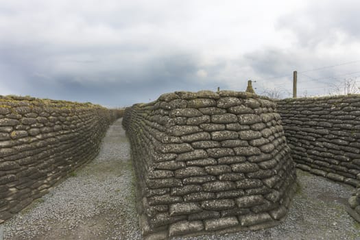 Word War I Trenches in Flanders, near Diksmuide, called Dodengang in Dutch and Boyau de la Mort in French. 