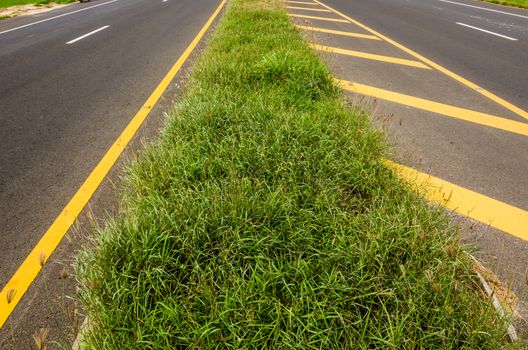 Road in countryside view in Thailand transport concept