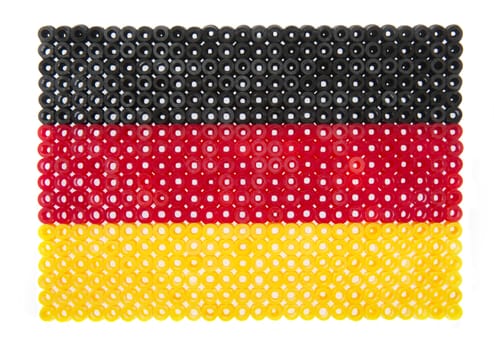 German Flag made of plastic pearls