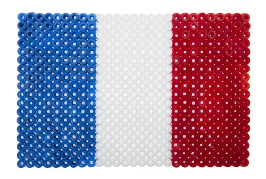 France Flag made of plastic pearls
