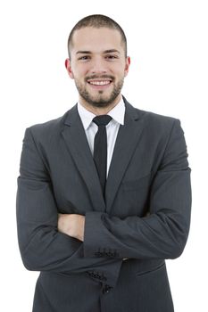 young business man portrait isolated on white