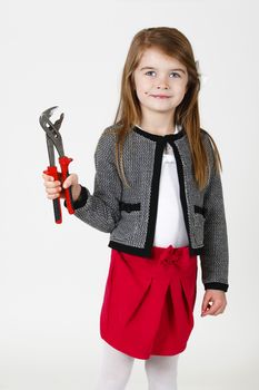 Young girl with tools