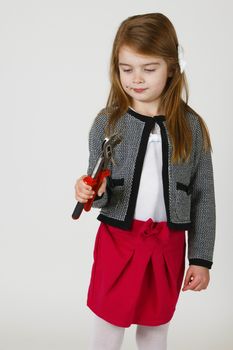 Young girl with tools