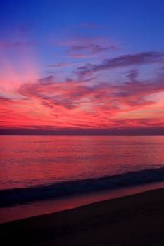 Beautiful sunrise above the sea, Thailand