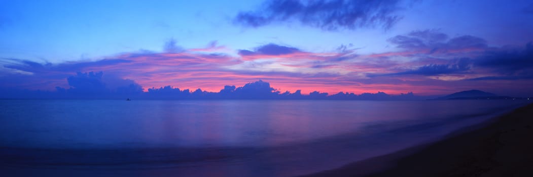 Beautiful sunrise above the sea, Thailand
