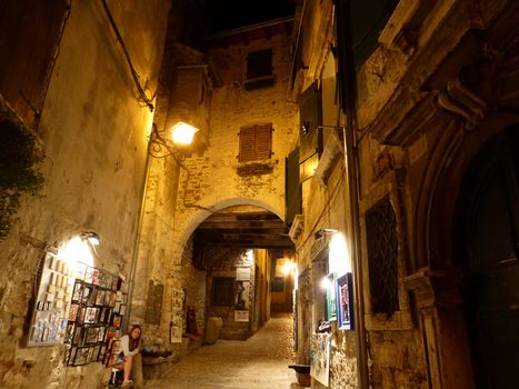 Rovinj, Croatia ��� September, 6: the cobbled streets of Rovinj on September 6, 2013. the streets of Rovinj have been chosen as set for novels by famous writers as Verne and Joyce because of the romantic uniqueness