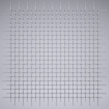 Metal mesh. Render on a gray background