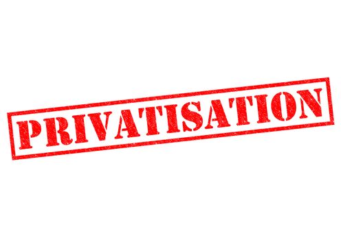 PRIVATISATION red Rubber Stamp over a white background.