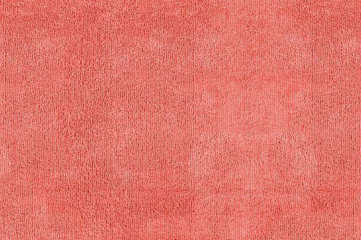 Closeup of red microfiber fabric texture for background