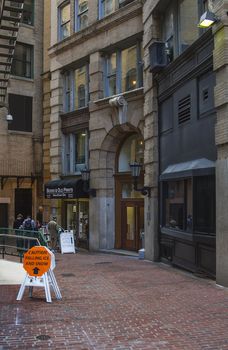 small bookstore hidden in a boston back alley