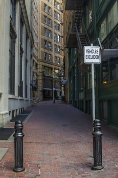 small back alley in downtown boston