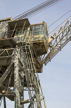 pier crane being prep for repaint job