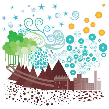 An abstract illustration on the concept of our Environment
