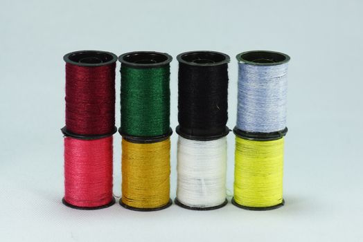 spool of threads,shallow focus