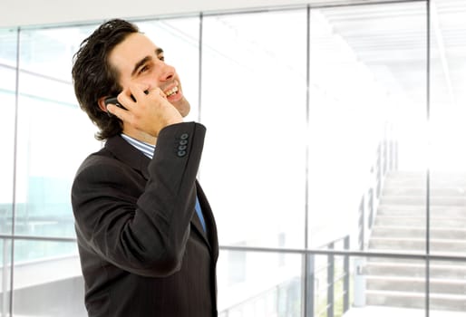 young business man on the phone at the office