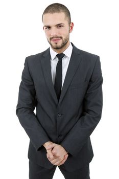 young business man portrait isolated on white